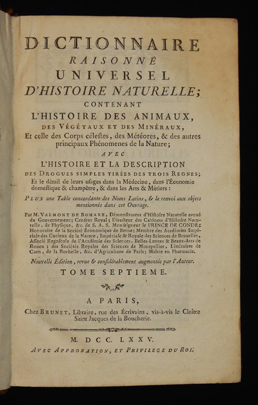 Dictionnaire raisonné universel d'histoire naturelle (Tome 7)