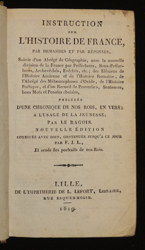 Instruction sur l'histoire de France, par demandes et par réponses