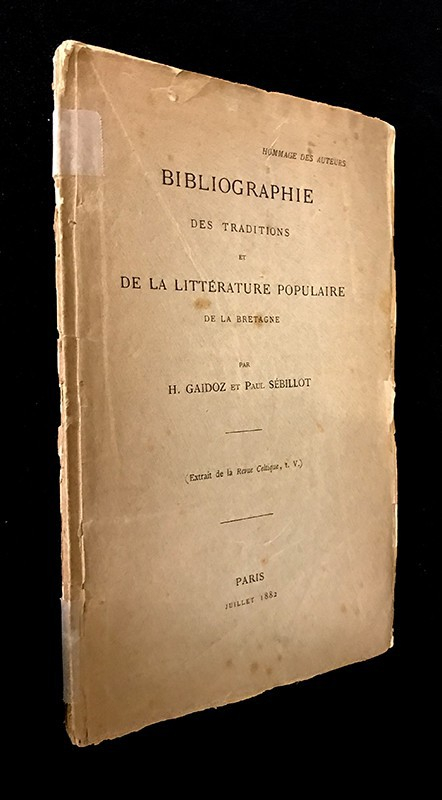 Bibliographie des traditions et de la littérature populaire de la Bretagne