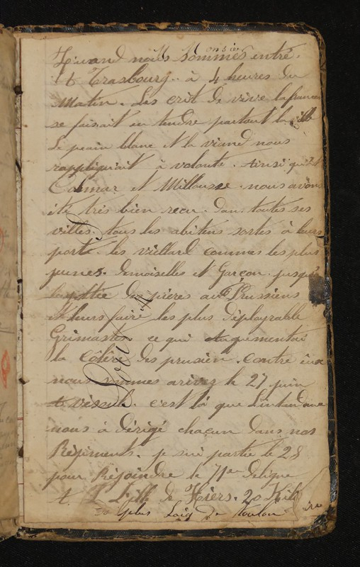 Carnet manuscrit d'un Soldat du 7° régiment de marche 1871