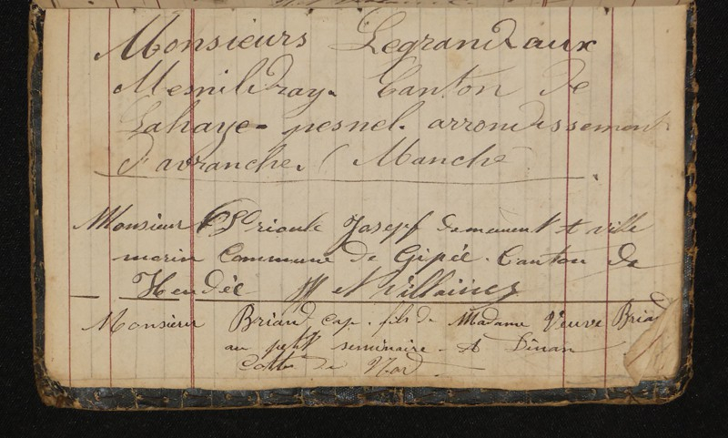 Carnet manuscrit d'un Soldat du 7° régiment de marche 1871