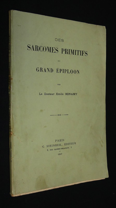 Des sarcomes primitifs du grand épiploon