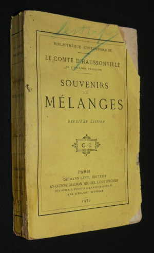 Souvenirs et mélanges