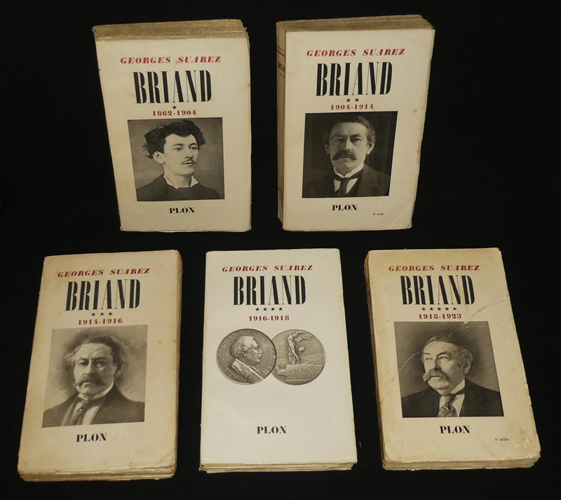 Briand : Sa vie, son oeuvre, avec son journal et de nombreaux documents inédits (5 volumes)