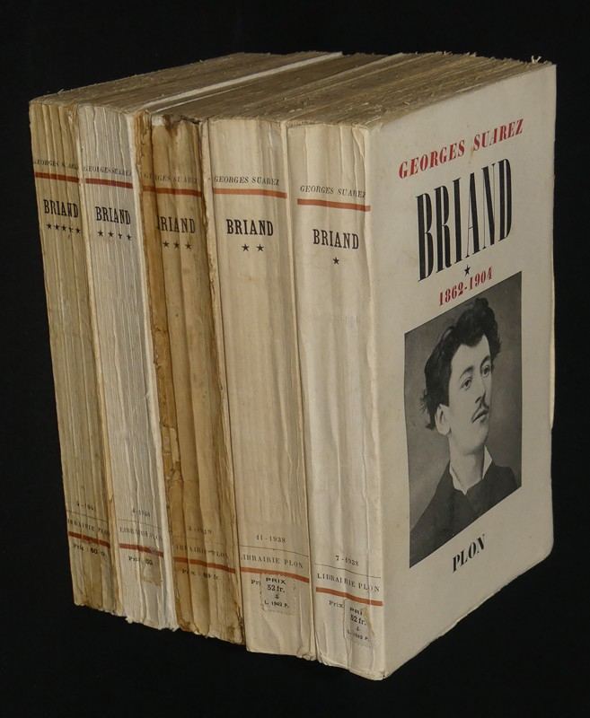 Briand : Sa vie, son oeuvre, avec son journal et de nombreaux documents inédits (5 volumes)