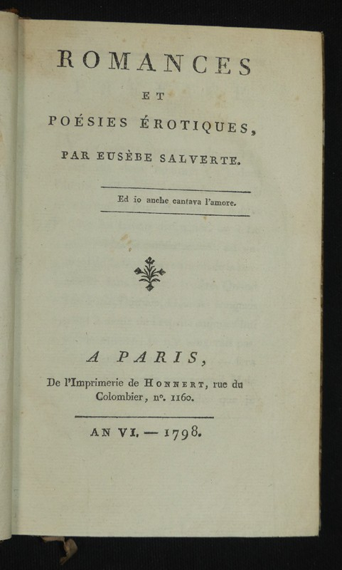 Romances et poésies érotiques